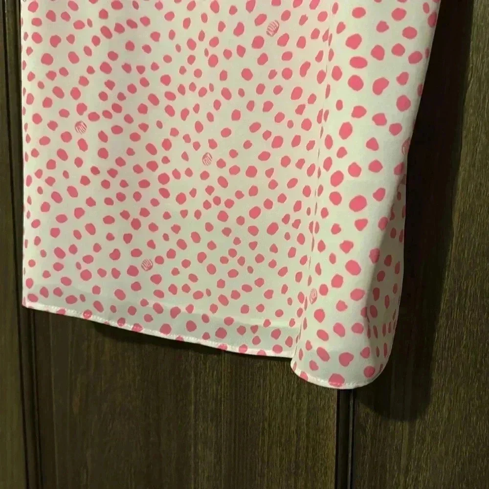 Lilly Pulitzer Pink Polka Dot Tank Top Camisole Womens Small Fun Flirty Summer - Picture 5 of 8